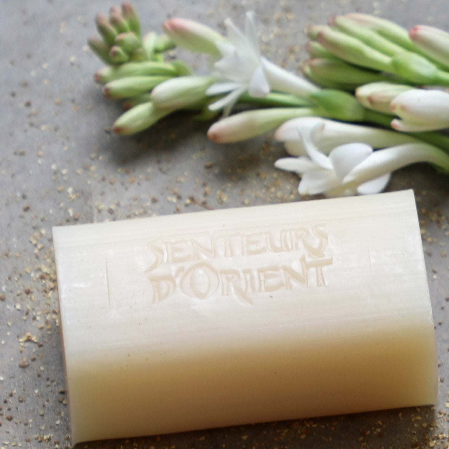Tuberose natural rough-cut bar soap - enticing floral bar with tuberose essential oil - artisan Lebanese