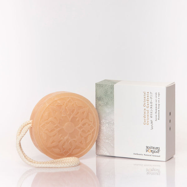 Oriental Gardenia Hammam Soap on a Rope | Handmade natural soap