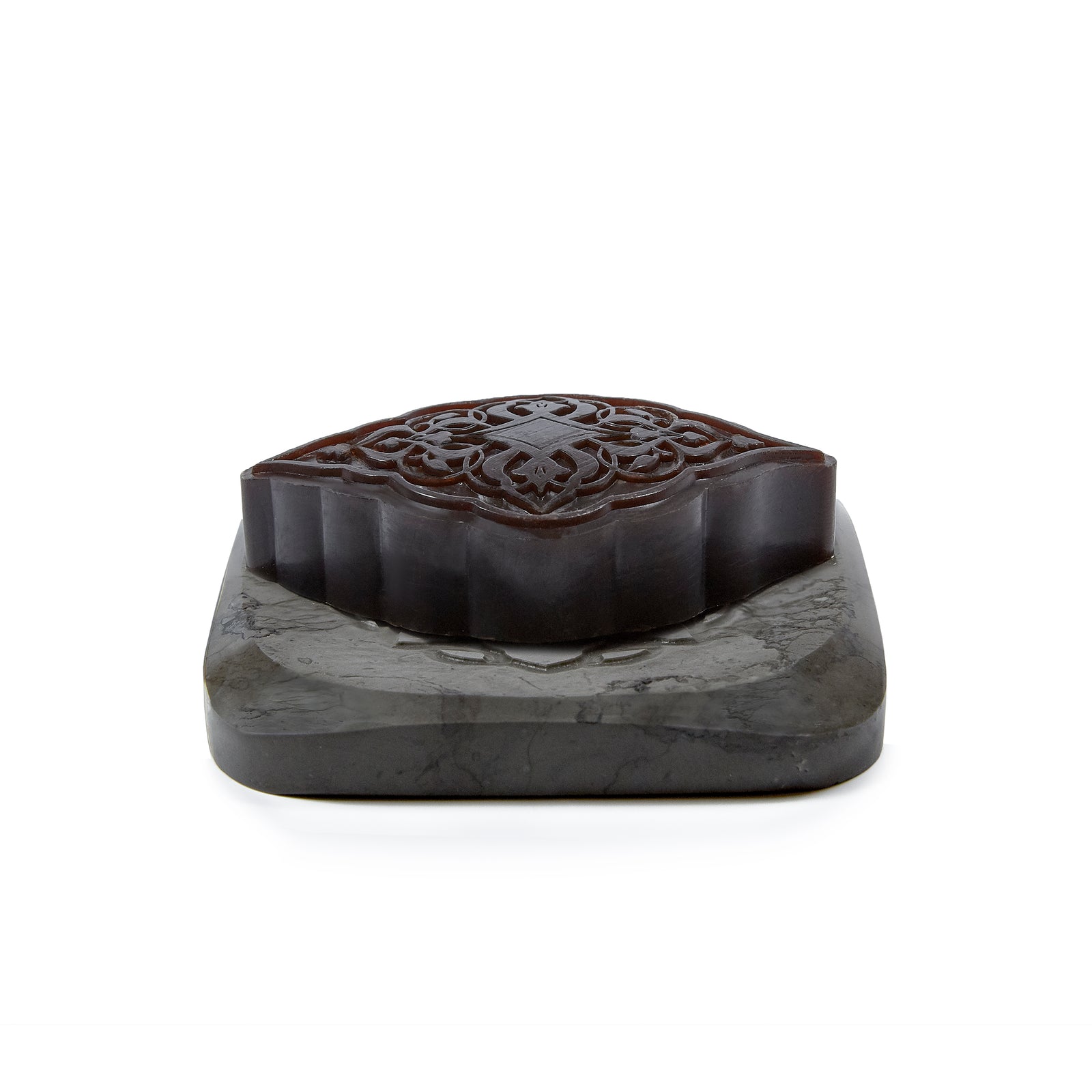 Grey Graphite Marble Soap Plate Senteurs d'Orient