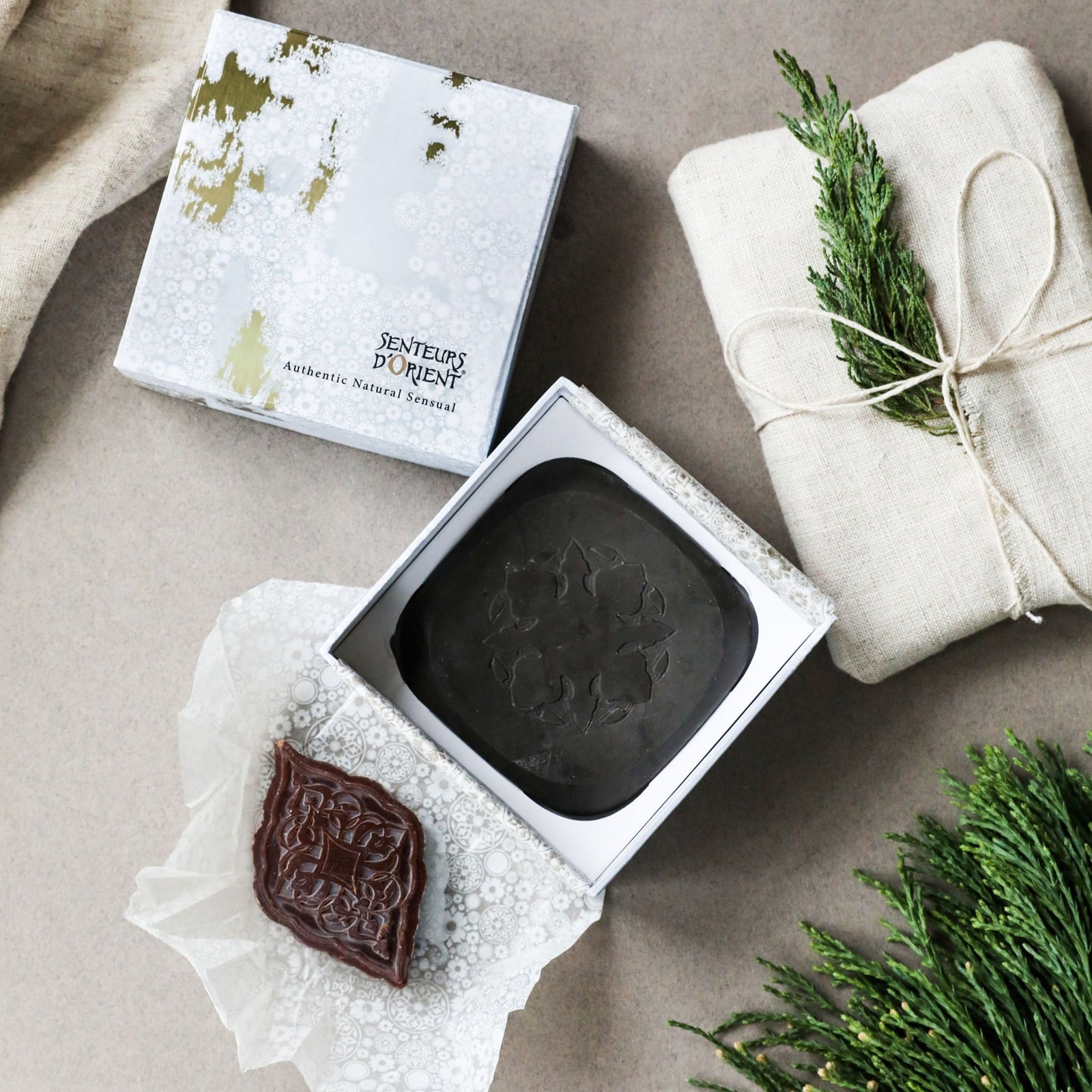 Grey Marble Plate with Amber Hand Soap